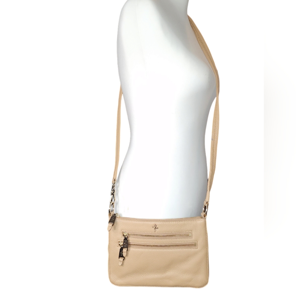 Cole Haan Beige Leather Crossbody Bag